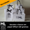 Imagem ilustrativa com as sacolas em papel offset fabricadas por nossa empresa.